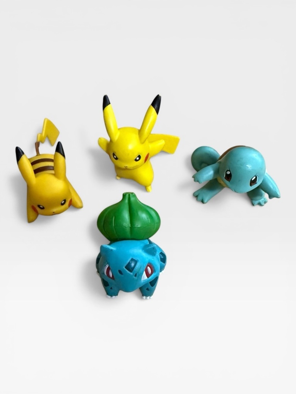 Pokémon Collectible Action Figures, featuring Pikachu, Bulbasaur, and Squirtle
